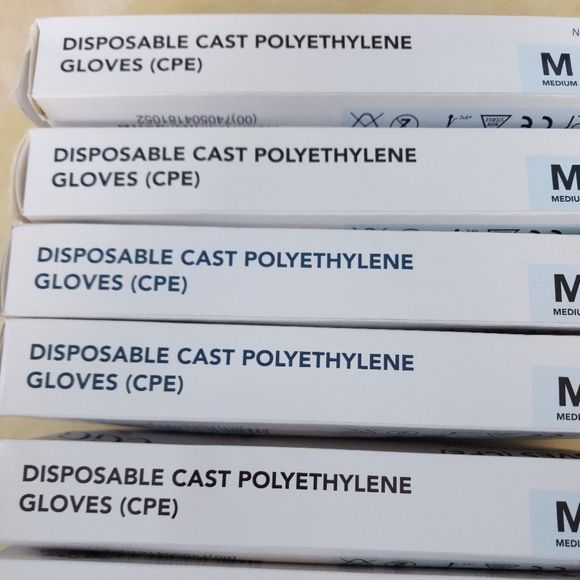 Intco Disposable Cast Polyethylene Gloves ,Cases of 1000 Gloves Medium - Picture 2 of 7